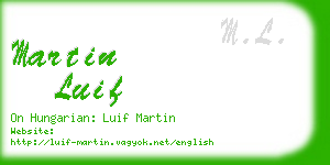 martin luif business card